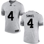 Men's Ohio State Buckeyes #4 Curtis Samuel Gray Nike NCAA College Football Jersey Jogging GBN8144MF